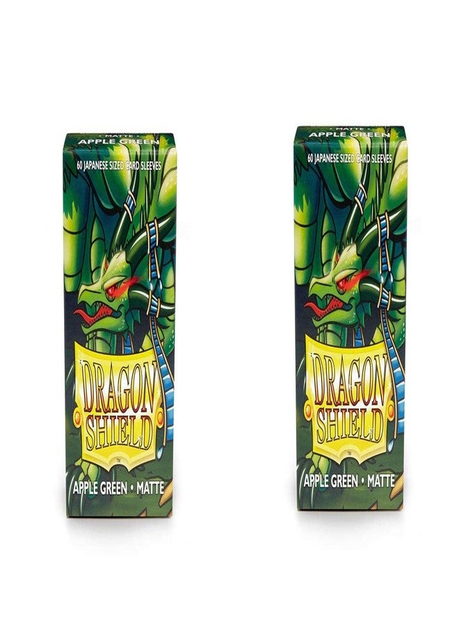 dragon shield 2 Packs Dragon Shield Matte Mini Japanese Apple Green 60 ct Card Sleeves Value Bundle! … - Image 2